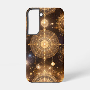 Mystieke Gouden Hemelkaart Telefoonhoes Samsung Galaxy Hoesje