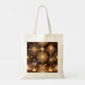 Mystieke gouden hemelse diagrammen Canvas tas (Achterkant)