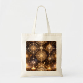 Mystieke gouden hemelse diagrammen Canvas tas