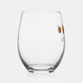 Mystieke Gouden Maan Fase Hemelse Bruiloft Wijnglas Zonder Voet (Rechts)