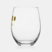 Mystieke Gouden Maan Fase Hemelse Bruiloft Wijnglas Zonder Voet (Links)