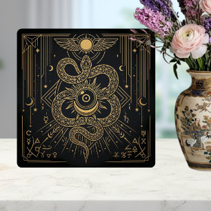 Mystieke Gouden Slangen Zon Hemelse Astrologie Kun Tegeltje