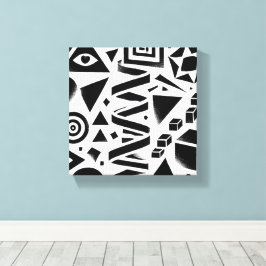 Mystieke Grafische Elementen voor Geïnspireerde In Canvas Afdruk