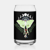 Mystieke Groene Etherische Maanvlinder Hemels Blikvorm Glas (Voorkant)