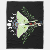 Mystieke Groene Etherische Maanvlinder Hemels Fleece Deken (Voorkant)