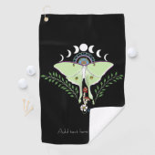 Mystieke Groene Etherische Maanvlinder Hemels Golfhanddoek (Insitu)
