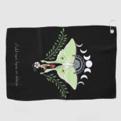Mystieke Groene Etherische Maanvlinder Hemels Golfhanddoek (Horizontaal)