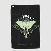 Mystieke Groene Etherische Maanvlinder Hemels Golfhanddoek (Voorkant)