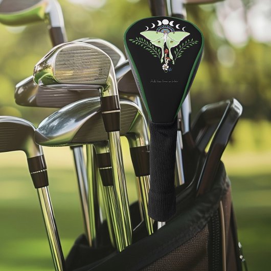 Mystieke Groene Etherische Maanvlinder Hemels Golfheadcover