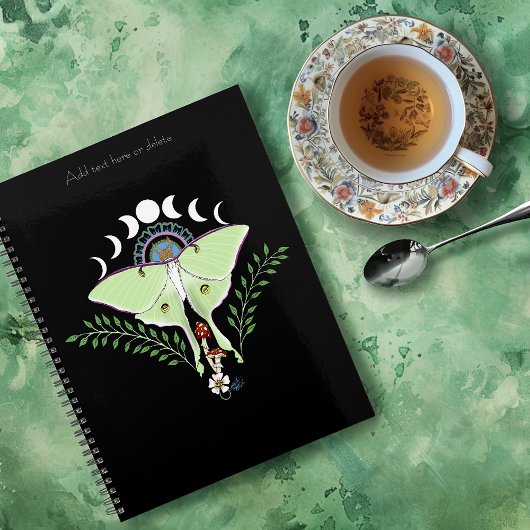 Mystieke Groene Etherische Maanvlinder Hemels Planner