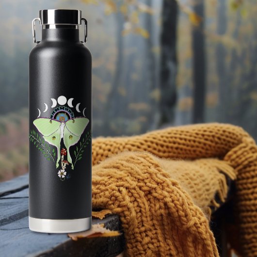 Mystieke Groene Etherische Maanvlinder Hemels Waterfles