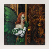 Mystieke Groene Keltische Fee Geheime Wachtwoord I Legpuzzel (Verticaal)