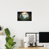 Mystieke Grot Sunrise Landscape Poster (Thuiskantoor)