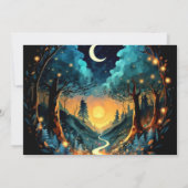 Mystieke Grove betoverde Baby shower Kaart (Achterkant)
