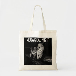 Mystieke Halloween Cat Canvas tas