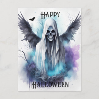 Mystieke Halloween Geest - Gotische Watercolor Kun Briefkaart