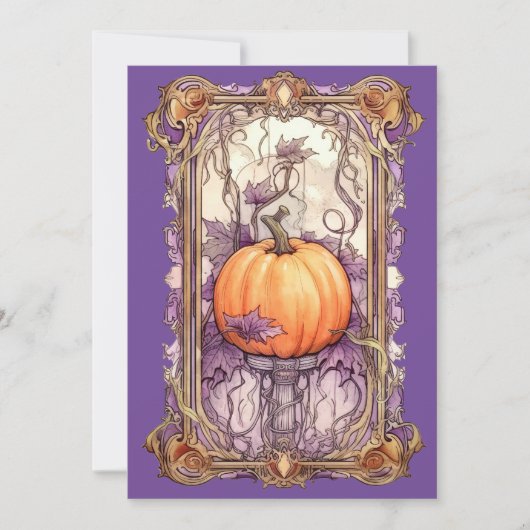 Mystieke Halloween Tarot Feestdagenkaart (Voorkant)