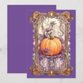 Mystieke Halloween Tarot Feestdagenkaart (Voorkant / Achterkant)