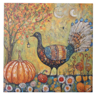 Mystieke Halvemaan Herfstkalkoen Tegeltje