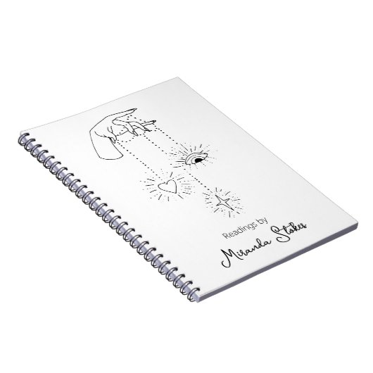 Mystieke Hand Hemelse Magick Zwart & Wit Notitieboek (Rechterzijde)