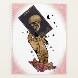 Mystieke Hand Holding Dood Tarot Kaart Planner