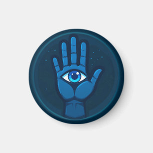 👁️ Mystieke Hand Met Oog Spiritueel Huisdecor Magneet