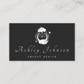 Mystieke handen en derde oog maan paranormaal visitekaartje (Voorkant)