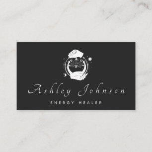 Mystieke handen en derde oog maan paranormaal visitekaartje