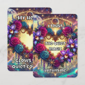 Mystieke Hart Affirmatie Kaart – Rustige Moed (Voorkant / Achterkant)