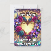 Mystieke Hart Affirmatie Kaart – Rustige Moed (Achterkant)