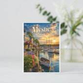 Mystieke havenreflecties briefkaart (Staand voorkant)