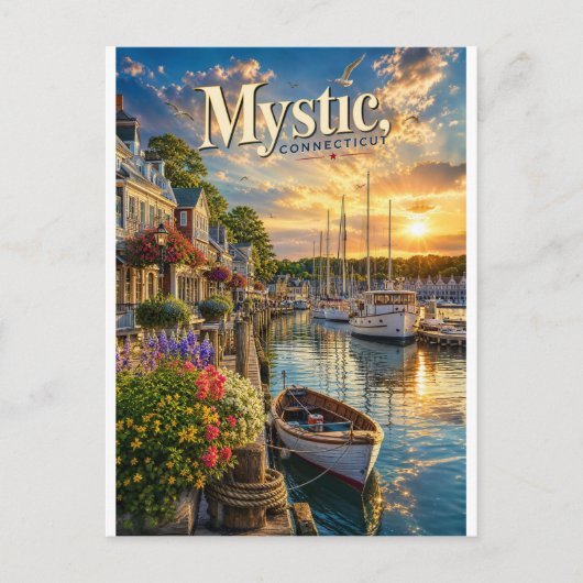 Mystieke havenreflecties briefkaart (Voorkant)
