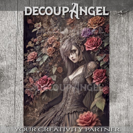 Mystieke heks: Hannah - Decoupage - Tissuepapier