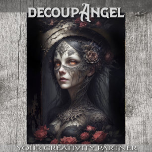 Mystieke heks: Lavinia - Decoupage - Tissuepapier