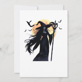 Mystieke Heks onder een Volle Maan Kaart