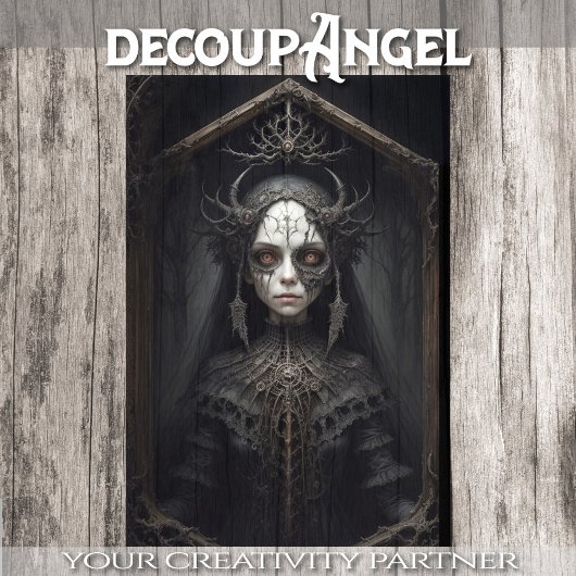 Mystieke heks: Petra - Decoupage - Tissuepapier