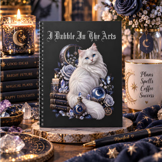 Mystieke Hekserige Kat Hemelse Kunst Notitieboek