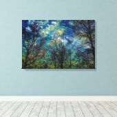 Mystieke hemelse bos Natuur Canvas Afdruk (Insitu (Houten vloer))
