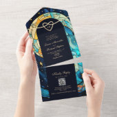 Mystieke hemelse bruiloft alles in één uitnodiging (Afscheurbaar)