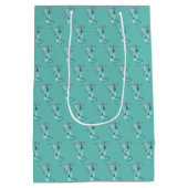 Mystieke Hemelse Draak in Teal Medium Cadeauzakje (Achterkant)