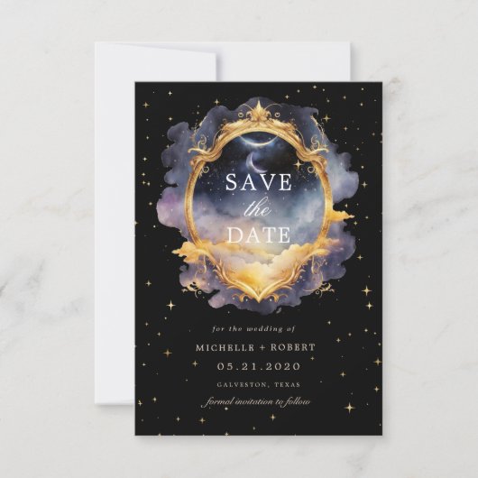 Mystieke Hemelse Foto Sla de datum op Kaart (Voorkant)