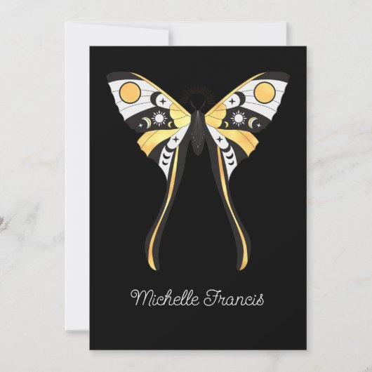 Mystieke Hemelse Gouden Motten Kaart (Voorkant)