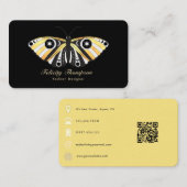 Mystieke Hemelse Gouden Motten QR Code Visitekaartje (Voorkant / Achterkant)