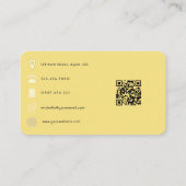 Mystieke Hemelse Gouden Motten QR Code Visitekaartje (Achterkant)