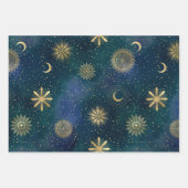 Mystieke Hemelse Groene Verpakkende Document Blade Inpakpapier Vel (Voorkant 3)