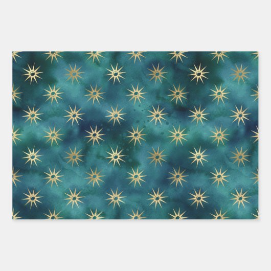 Mystieke Hemelse Groene Verpakkende Document Blade Inpakpapier Vel (Voorkant 2)