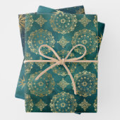 Mystieke Hemelse Groene Verpakkende Document Blade Inpakpapier Vel (In situ)