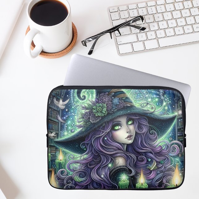 Mystieke Hemelse Heks Laptop Sleeve (Creator heeft geüpload)