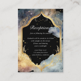 Mystieke hemelse huwelijksreceptie informatiekaartje