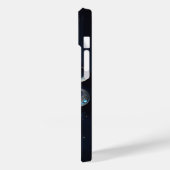 Mystieke Hemelse Maanfasen - Elegante Blauwe Edels Case-Mate iPhone Case (Achterkant / Links)